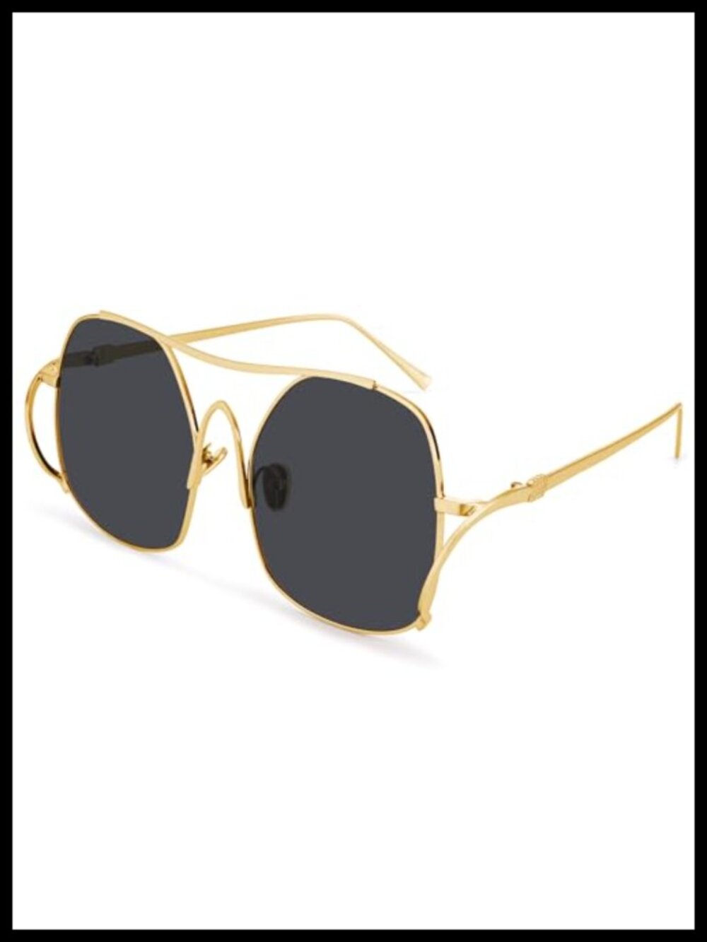 Oversized Aviator Sunglasses for Women UV400 Metal Frame